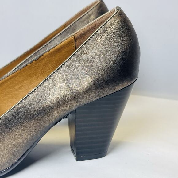 Euro Soft By Sofft Randi Block Heel Slip On Penny Loafer Womens Size 7.5 Bronze - Picture 2 of 10